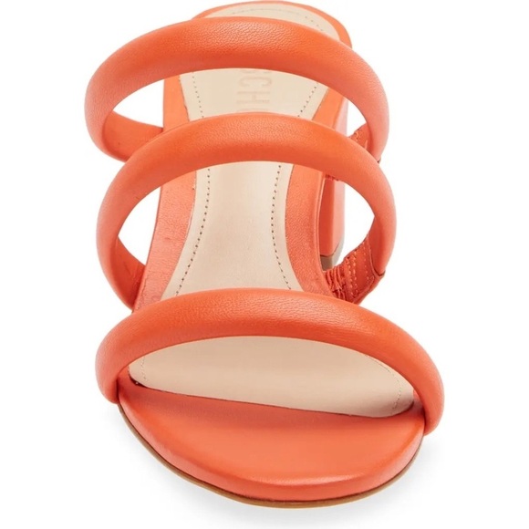 SCHUTZ Olly Block Heel Sandal in Bright Orange Size 10.5 New in Box NIB - Picture 2 of 14